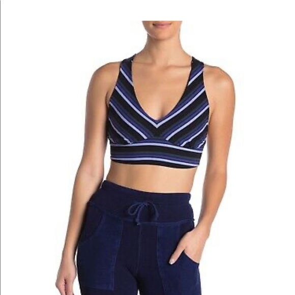 NWOT Small Free People Movement Sports Bra Striped - Picture 2 of 6